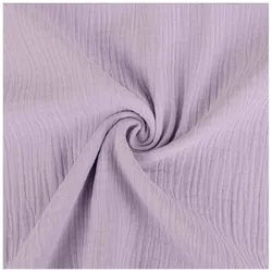 maDDma Stoff 50x130cm Musselin Stoff uni Meterware Mulltuch, pastellflieder lila