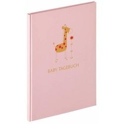 Walther Fotoalbum TB-148-R Babytagebuch Baby Animal rosa 20x28cm