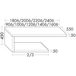 Burgbad Konsolenplatte KPFL.Matt 450x1806x550 Grau Matt, WPDJ180RA0108 WPDJ180RA0108