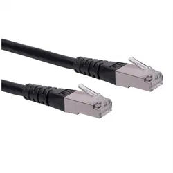 ROLINE Patchkabel Cat.6 (Class E) S/FTP (PiMF) LAN-Kabel, RJ-45 Männlich (Stecker), RJ-45 Männlich (Stecker) (2000.0 cm) schwarz