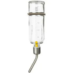 TRIXIE Tränke mit Spannfeder / Nut und Drahthalter, Glas, 250 ml