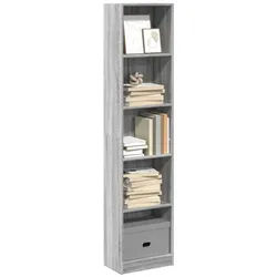 vidaXL Regal NA Bücherregal Grau Sonoma 40x24x176 cm Spanplatte grau