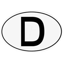 KFZ 922887 - KFZ - D-Schild, 170 x 115 mm, selbstklebend
