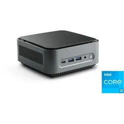 CSL Mini-PC "Narrow Box Intel Core i3 Windows 11", schwarz, Microsoft Windows 11 Home (64 Bit), 8 GB RAM 1.000 GB SSD, Desktop-PCs