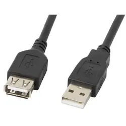 Lanberg CA-USBE-10CC-0007-BK USB Kabel USB 2.0 0,7 m USB A 0,48 Gbit/s Schwarz
