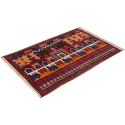 morgenland Wollteppich »Belutsch Teppich handgeknüpft mehrfarbig«, rechteckig, handgeknüpft morgenland Mehrfarbig B/L: 83 cm x 130 cm