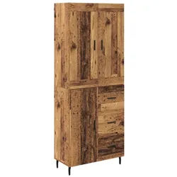 vidaXL Highboard Highboard mit Schubladen 2 pcs Altholz Holzwerkstoff (2 St)