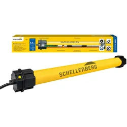 SCHELLENBERG Rollladenmotor Plus, Rohrmotor mit elektronischer Endlageneinstellung, geeignet für 60 mm Rollladenwelle, Maxi, 20 Nm, Zugkraft 34 kg gelb