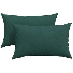 vidaXL Sitzauflage Sofakissen 2 pcs Dunkelgrün 50 x 30 cm Stoff, (2 St) grün