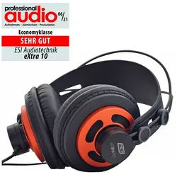 ESI Audio ESI eXtra 10 Monitoring-Kopfhörer HiFi-Kopfhörer (Nicht zutreffend, Nicht zutreffend, Dymamischer ohrumschließender Monitoring-Kopfhörer in Studioqualität) schwarz