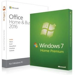 Windows 7 Home Premium + Office 2016 Home & Business OEM (DE)