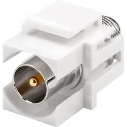 Goobay Keystone Modul SAT/Antenne, bündige Montage - 18,9 mm Breite, Koax-Stecker > F-Buchse