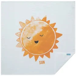 Babydecke Baumwolle Soft Musselin Tuch Cosmic, Hibboux gelb 120 cm x 120 cm