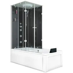 AcquaVapore Whirlpool Wanne Duschtempel Dusche Duschkabine K05-R30-EC 90x180 cm mit 2K Scheiben Versiegelung