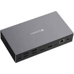 Verbatim Laptop-Dockingstation Verbatim USB-C® Dockingstation CDS-17 Passend für Marke Dockingstatio grau|schwarz