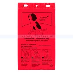 Hundekotbeutel Natura Biomat 50 Stück rot Handschuhbeutel zum mitnehmen, 200 x 367 mm, Material HDPE