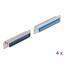 DELOCK 66704 - D-Sub 37 Pin Stecker Metall, Lötversion, 4 Stück