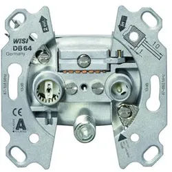 Wisi DB64 - Unicable Antennendose, Durchgangsdose 3 Loch - 13 dB