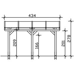 SKAN HOLZ Terrassenüberdachung Siena 434 x 400 cm Leimholz