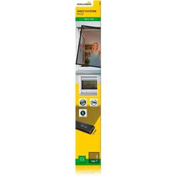 SCHELLENBERG Insektenschutz-Fensterrahmen Fliegengitter Fenster Plus, (Set, 1-St), aus Aluminium, 100 x 120 cm und 130 x 150 cm, anthrazit und weiß grau