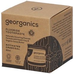Georganics Zahnpasta mit Kalziumfluorid und Aktivkohle