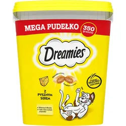 DREAMIES Mega Box 350 g - Ergänzungsfuttermittel für ausgewachsene Katzen, mit leckerem Käse