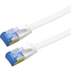VALUE 21992161 - Patchkabel Cat.6a, FTP, extra-flach, weiß, 1 m