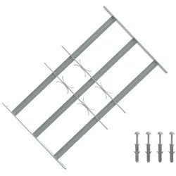 vidaXL Fenster Sicherheitsgitter für Fenster mit 3 Querstangen 3 pcs, (3 St) silberfarben