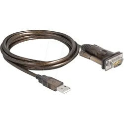 DELOCK 62646 - USB 2.0 Konverter, A Stecker auf RS-232, Schrauben, 1,5 m