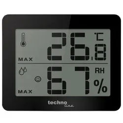 technoline Technoline Wetterstation WS 9450 schwarz-alu Wetterstation