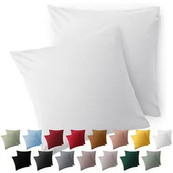 Blumtal Kissenbezug Ellen 80/80 cm, 2er-Set, Weiß , Textil , Rechteckig , 80x80 cm , Oeko-Tex® Standard 100 , Heimtextilien, Bettwäsche & Leintücher, Bettwäsche