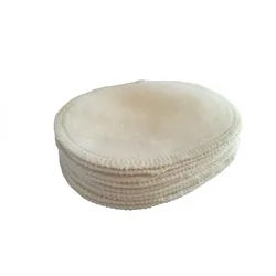 DUKAL BH-Stilleinlagen Stilleinlagen waschbar, 100% Baumwolle, 5-St., Zweilagig, aus hochwertigem Kalmuck-Molton, Made in Germany beige