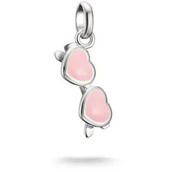 THOMAS SABO Charm-Einhänger Charm Pink Sunglasses - Connect, Emaille rosa|silberfarben
