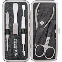 ERBE Maniküre-Etui ERBE Maniküre Set Bügel-Etui Serie "Piemont", schwarz, 5-tlg., Inox, 5 tlg., Echtleder, rostfreie Instrumente, Hergestellt in Solingen/Deutschland schwarz