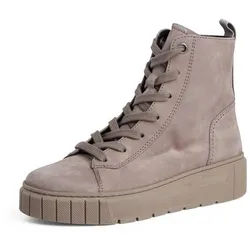 Les bottines à lacets en cuir velours veau Gabor Comfort beige