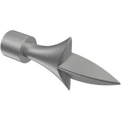 ENDSTÜCKE FÜR GARDINENSTANGEN / TELESKOPSTANGEN Lily 16/13 mm Ø Silbergrau, Packung 2 Stück