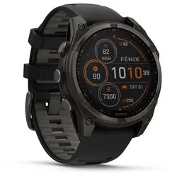 Garmin Fenix 8 47mm Solar Sapphire Titan Sportuhr in graphit-carbongrau, Größe Einheitsgröße - grau