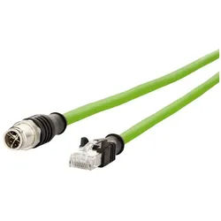 Metz Connect Metz Connect 142M2X15050 M12 Patchkabel CAT 6a S/FTP 5.00 m Grün PUR-M Netzkabel, (500.00 cm) grün