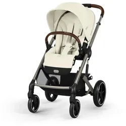 cybex Gold Kinderwagen , Beige , Textil , 60x108x87 cm , UV 50+ , Feststellbremse, 5-Punkte-Gurt, für Babyschale geeignet, Griff in Lederoptik, Sitz umsetzbar, Einhand-Faltmechanismus , Baby on Tour, Kinderwagen, Kombikinderwagen