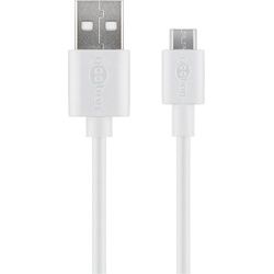 USB Schnelllade- und Synchronisationskabel von USB auf Micro USB, weiß