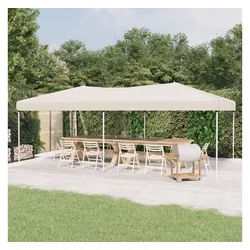 vidaXL Angelzelt, Partyzelt Faltbar Creme 3x6 m
