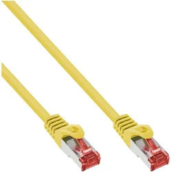 Inline InLine® Patchkabel, S/FTP (PiMf), Cat.6, 250MHz, PVC, CCA, gelb, 1,5m LAN-Kabel