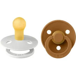 Bibs® Bibs Couleur Beruhigungssauger Haselnuss - Blume 0 - 6 Monate Größe 1