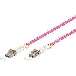 GOOBAY 95933 - Duplex LWL Kabel, LC-UPC Stecker >LC-UPC Stecker, OM4, 0,5 m