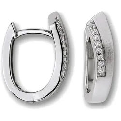ONE ELEMENT Paar Creolen Zirkonia Ohrringe Creolen aus 925 Silber, Symbolische Note – harmonisch gestaltet mit Liebe zum Detail silberfarben