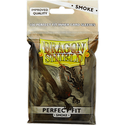 100 Dragon Shield Standard Perfect Fit Sleeves Smoke/Clear (63x88mm)