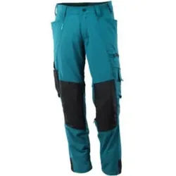 Mascot Hose mit Knietaschen, Stretchstoff Hose Größe 82C47, Dunkelpetroleum