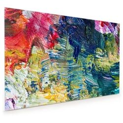 Primedeco Küchenrückwand Küchenrückwand Spritzschutz Glas mit Motiv Farbige Palette 60 cm x 40 cm