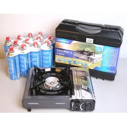 Campingaz Camp Bistro 3 Gaskocher 2.2 kW Piezozündung Campingkocher + 12x CP250 ...