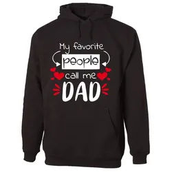 G-graphics Hoodie My favorite people call me Dad mit trendigem Frontprint mit Spruch zum Vatertag schwarz 2XL